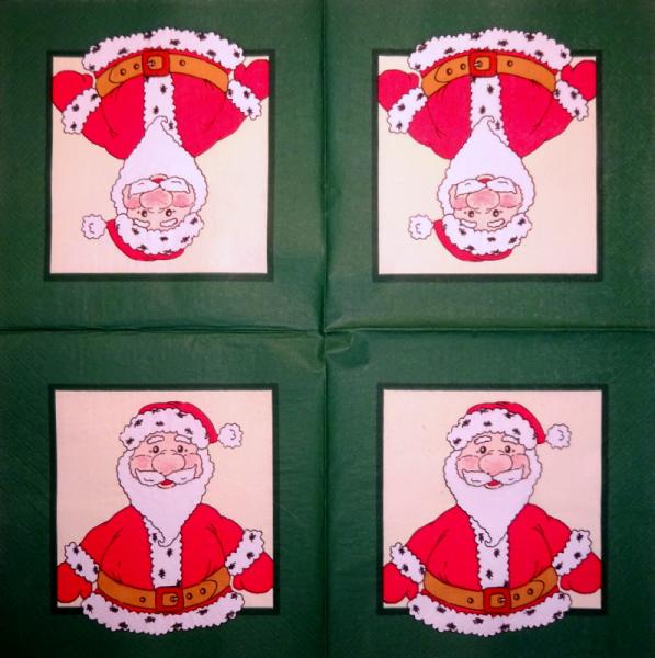 NW-175 Santa - 3-ply (green/cream)